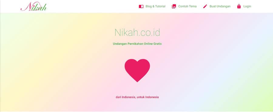 Undangan Online Nikah.co .id 2019